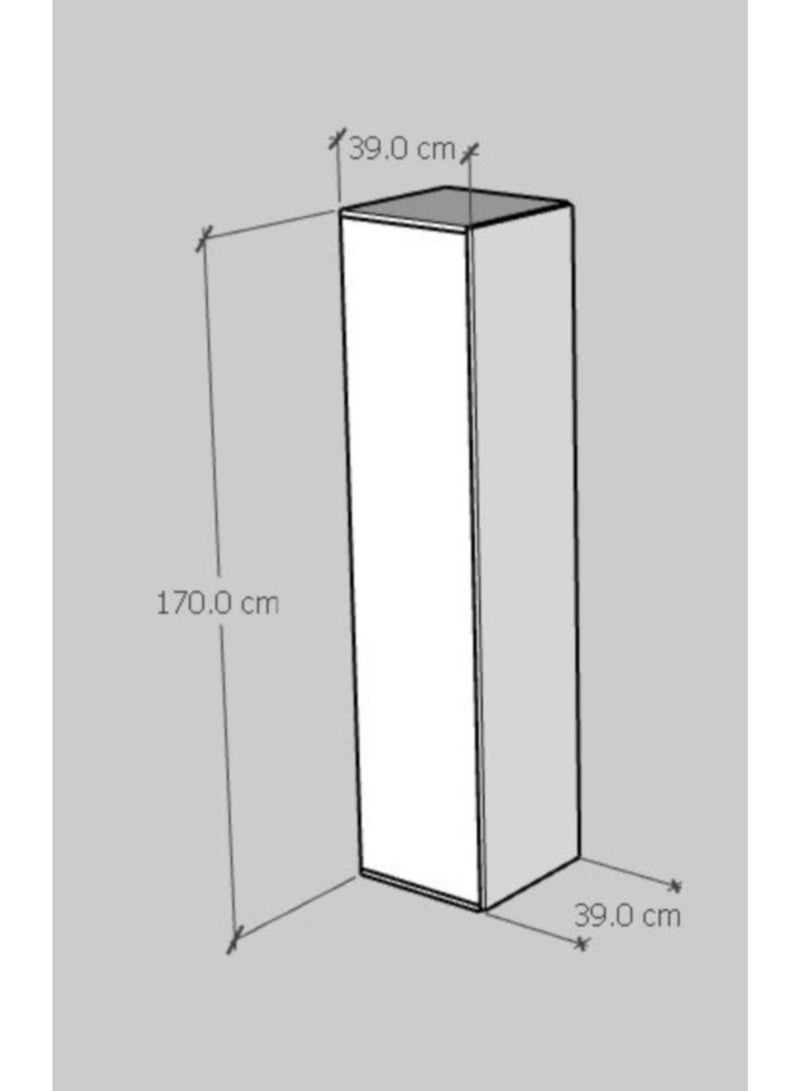فرنتشر ستور دولاب مودرن ام دى اف 1 درفة - ارتفاع 170 سم - عرض 39 سم - عمق 39 سم من فرنتشر ستور . - Image 2